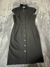 Calvin Klein Dress Womens 8 Gray Button Up Cap Sleeve. See Descriptions Please.￼