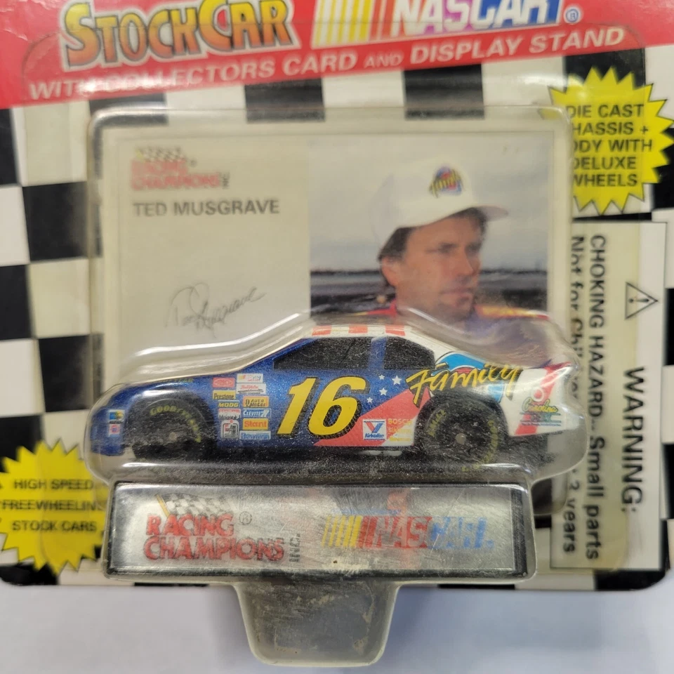 TED MUSGRAVE #16  1995 RACING CHAMPIONS STOCK CAR 1:64 NASCAR  VINTAGE  - Image 2 of 4