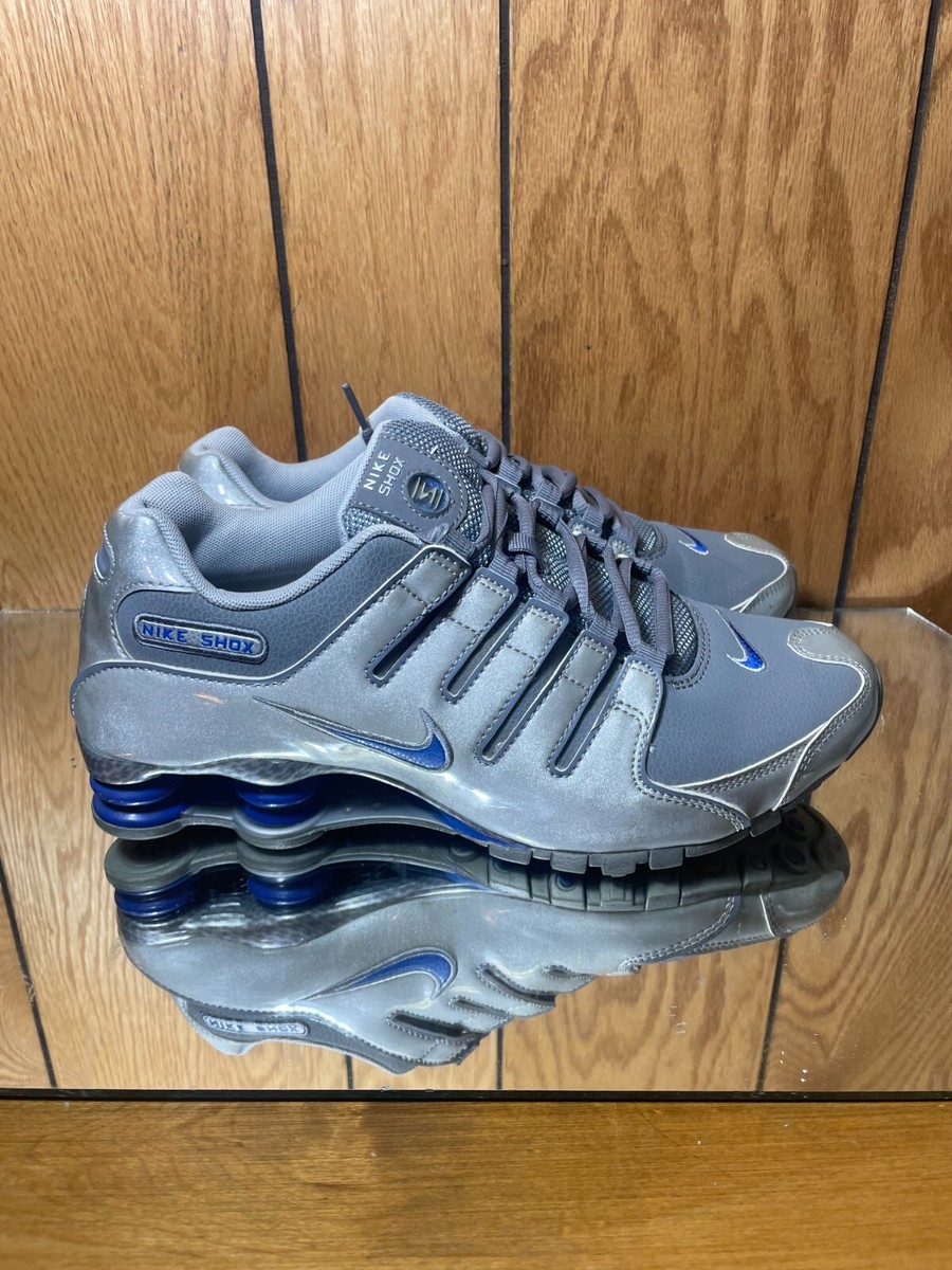 Nike Shox NZ Navy Blue Grey Silver Mens Running Shoes 325201