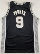 San Antonio Spurs #9 Tony Parker vintage Champion stitched swingman jersey NBA L