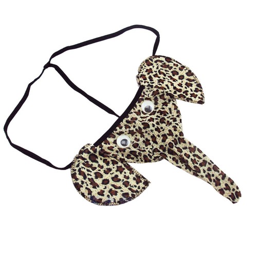 Para hombres Novedad Elefante Trompa Tanga Cuerda G Pantalones Ropa Interior Sexy Leopardo Ciervo - Imagen 6 de 14