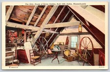 Postcard The Attic, House Of Seven Gables, Salem, Massachusetts Unposted