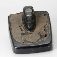 Vintage Detecto Mid-Century Art Deco Bubble Dial Black Chrome Bathroom Scale