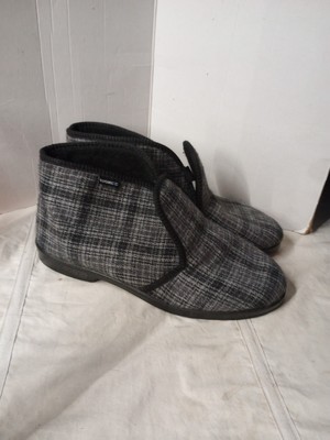 Suomi ‘Aito Reino & Aino’ Mens Plaid Slipper Suomi Reino & Aino Brown Plaid House Shoes Mens Size 11  main image 3