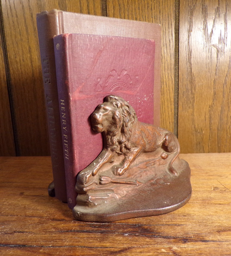 Antique ~ Connecticut Foundry Co. ~ Cast Bronze ~ Lions ~ Pair of Bookends - 第 9/10 張圖片