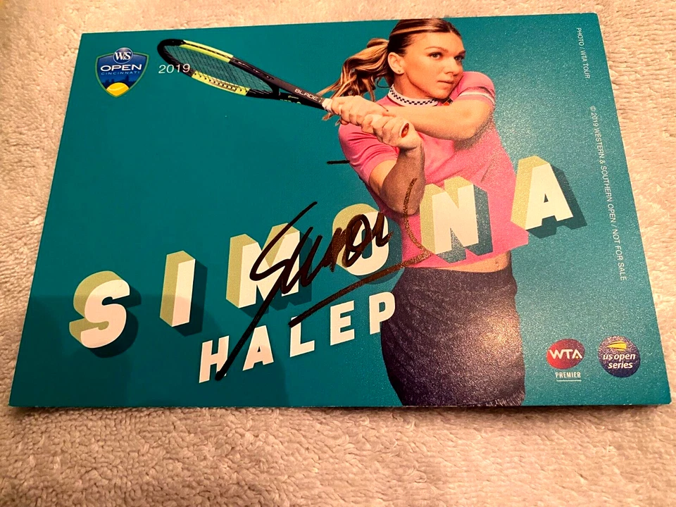 Foto de tenis occidental y sureña firmada por SIMONA HALEP (5x7) Foto 3 de 3