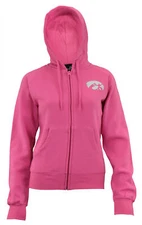 Outerstuff NCAA Women's Iowa Hawkeyes Zip Up Hoodie, Pink
