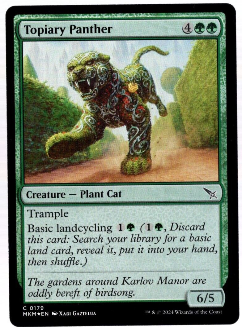 Topiary Panther 0179 Common Foil Murders at Karlov Manor MTG Near Mint