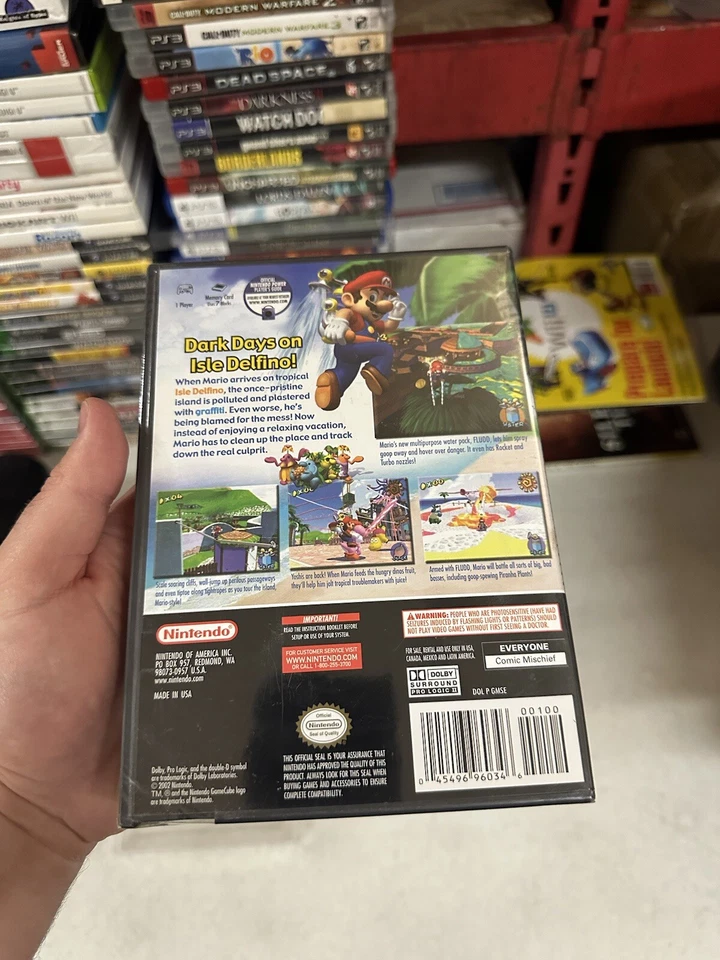 * Super Mario Sunshine * Nintendo GameCube, 2006 * Black Label * New & Sealed * - Image 3 of 4