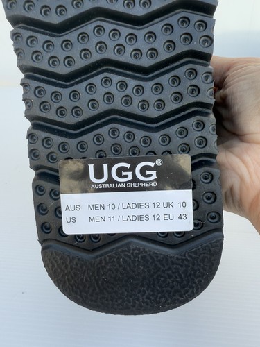 AUSTRALIAN SHEPHERD® UGG Hombres Talla 10 Piel de Oveja Lana Antideslizante Botines Porter - Imagen 12 de 14