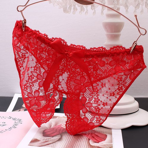 Women Sex Lace Crotchle Thong G-string Panties Lingerie Underwear T-back Brief🔥 - Picture 10 of 19