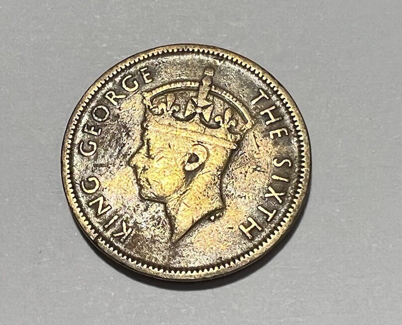 1950 HONG-KONG Ten Cent (10) Coin - King George Sixth VI