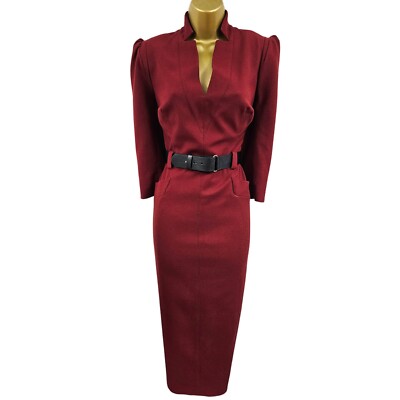 burgundy dress karen millen Catherine Malandrino