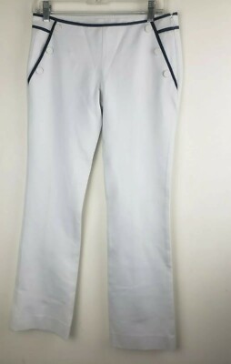 TORY BURCH  Women's White  Button Detailed Sailor Pants Sz. XS