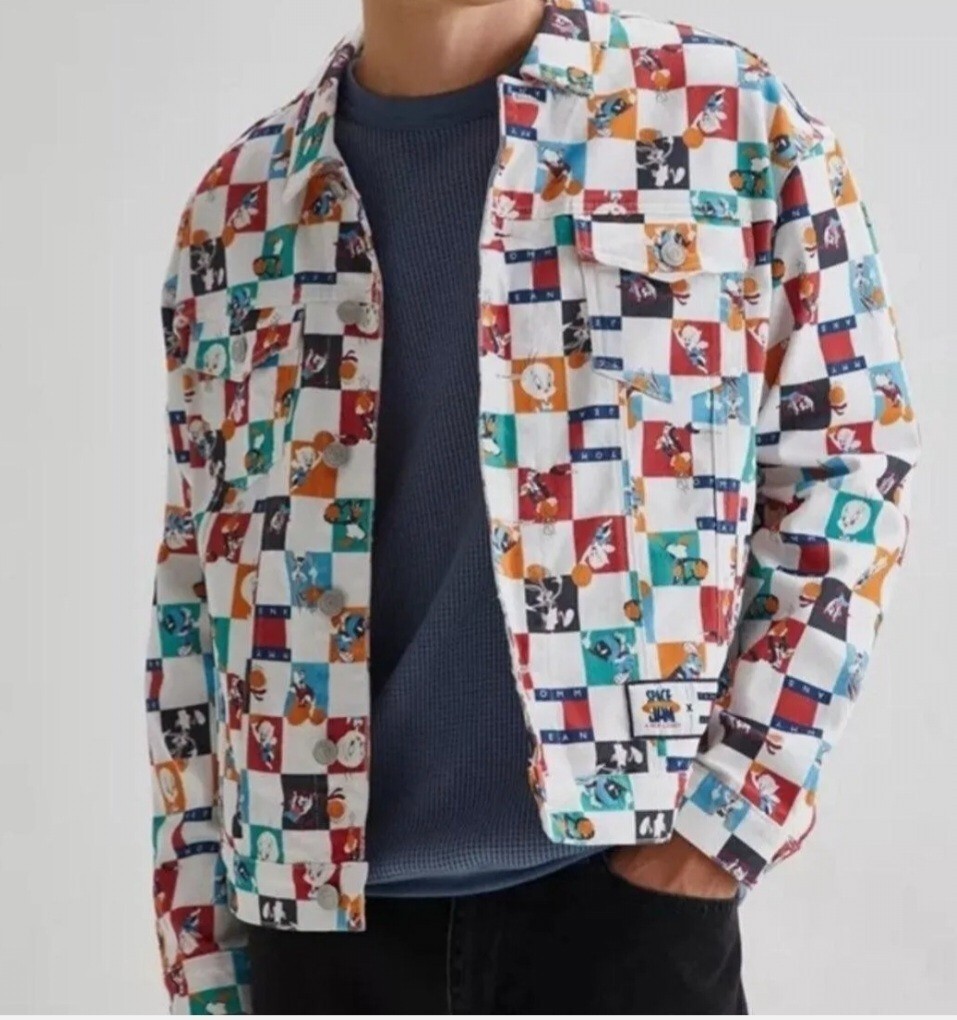New Legacy. Denim Jean Jacket Men Color  scheme is Multicolor.NWT.