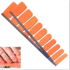 Jaysea Arts Nail Strips - Color Pumpkin Orange Street Nails Polish Wraps - B4G1!