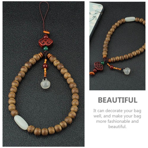Agarwood Mobile Phone Chain Miss Wrist Strap Beaded Lanyard Holder - Zdjęcie 11 z 12