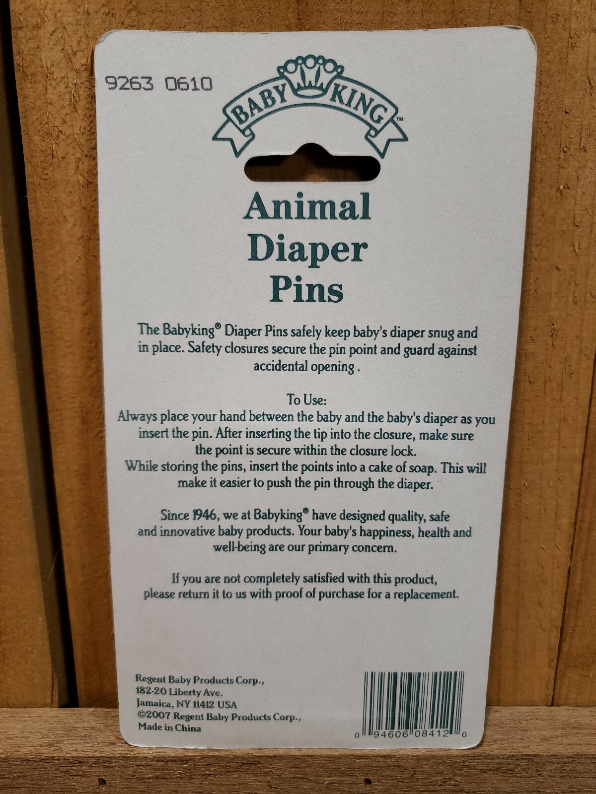 Lot of 4 Packs 16ct Baby King Blue Duck Diaper Pins Stainless Steel Safety Lock