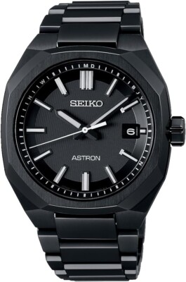 SEIKO SBXY083 ASTRON NEXTER Titanium Radio Solar Watch Silver Black Dial 39.6mm