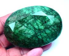 Natural Huge Green Emerald Zambian 1225.0 CT Certified Oval Cut Loose Gemstone