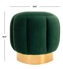 Safavieh MAXINE CHANNEL TUFTED OTTTOMAN, Reduced Price 2172755219 SFV4707D