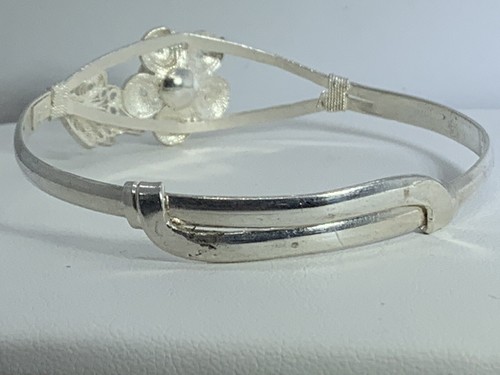 Vintage Sterling Silver Designer Bracelet Signed "JR Indonesia 925” ~ 6.5” - Picture 4 of 4