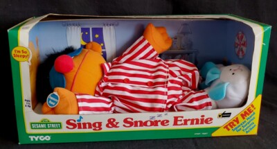 1996 Sesame Street Ernie Sing And Snore  Doll Original Box Never Removed or Used