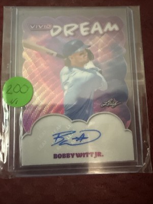 2024 Leaf Vivid Dream Cover Card Bobby Witt Jr Auto 1/1 !!!  