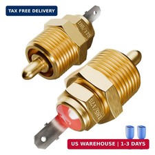 Joinfworld 3/8" NPT 2 PCS Fan Thermostat Temperature Switch 185 F to 175 F, Elec