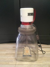 Vtg 30s/40s STANDARD Mfg Co. Electric Butter Churn Glass Jar w Label & Box WORKS