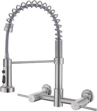Wall Mount Kitchen Faucet, 8 Inch Center 18028, DC18028 BN