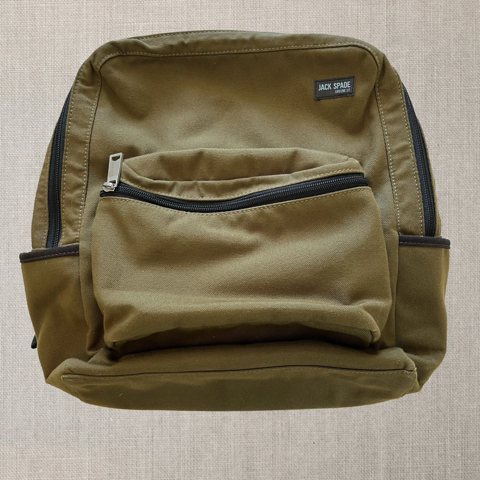 Jack Spade Olive Greene St Canvas Backpack Olive Green S363