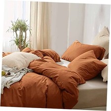 Burnt Orange Duvet Cover Queen Size, Queen No Comforter Solid Burnt Orange