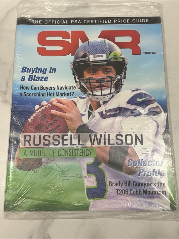 NEW Sports Market Report SMR PSA February 2021 Price Guide Russell Wilson Sealed
