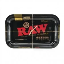 RAW Black Small Rolling Tray RAWthentic Free Shipping