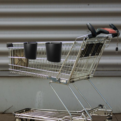 Cesta de almacenamiento con cubo colgante de 4 piezas accesorios para carrito de café para niños - Imagen 3 de 12