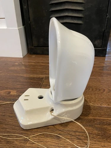 Antique Art Deco Porcelain Milk Glass Shade Bathroom Wall Lamp Light Fixture