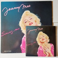 Jeanne Mas "Sauvez-Moi", Lot De 2 Vinyl MAXI 45t/SP 45t, 1987 TBE