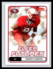 2006 Fleer #165 Manny Lawson Base Rookie Card RC San Francisco 49ers. rookie card picture