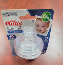 2 Pack Nuby Comfort Replacement Spout Baby 6 Months New Sealed Ships free