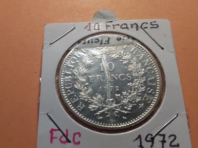 10 FRANCS AG . HERCULE . ( SÉRIE FDC ) . ( SCELLÉ ) . 1972 . FDC . - Photo 1/2