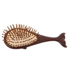 Sandelholz-Haarkamm – Holz-Entwirrbürste mit breiten Zähnen –