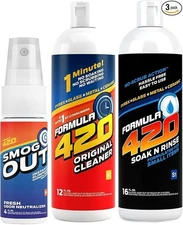 Formula 420 Smog-Out Variety Pack Smog-Out Glass Metal Ceramic(3 bottles total)