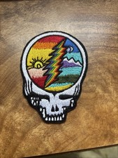 GRATEFUL DEAD IRON ON PATCH TRUCKER Jerry Garcia 3 Stealie Sunset Moon Rainbow