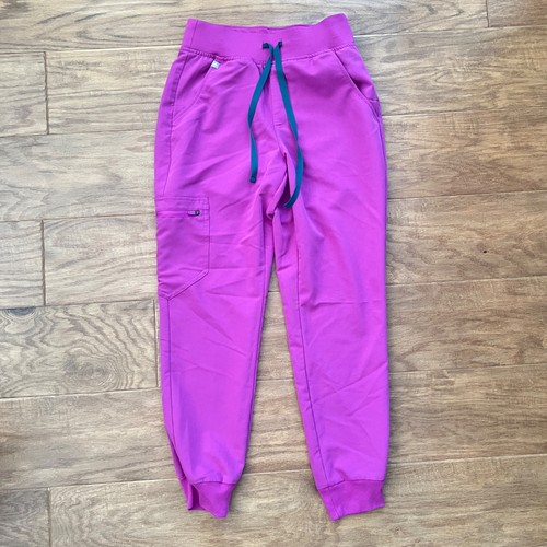 Figs High Waisted Zamora Jogger Scrub Pants Size XS Magenta Pink