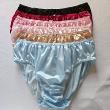 6pcs Bikini Plus Underwear Nylon Panties Briefs Light Soft Knickers Silky/3XL