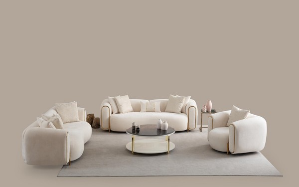 Sofagarnitur 3+3+1 Sitzer Set Design Sofa Polster Couchen Couch Modern Luxus Neu-image