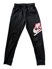 Nike Air Jordan Athletic Sweatpants Drawstring Black Boys Size S 8-10 20x22 GUC