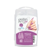 Gelish Soft Gel Tips, Medium Coffin, 110 Ct.