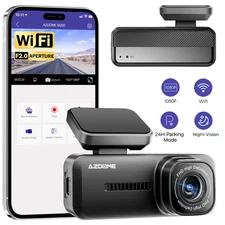 AZDOME Dash Camera Night Vision Voice Control Parking Mode G-Sensor APP Control
